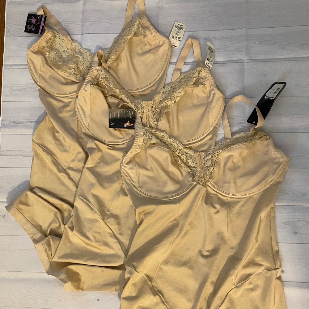 3 Maidenform Flexees Shapeware Lingerie Smoother Singlet 40DD 40E 42D Underwire